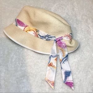 Coach Straw Fedora Hat F83334 Multicolor